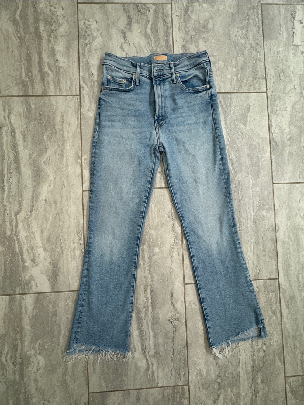 Mother Insider Crop Step Fray